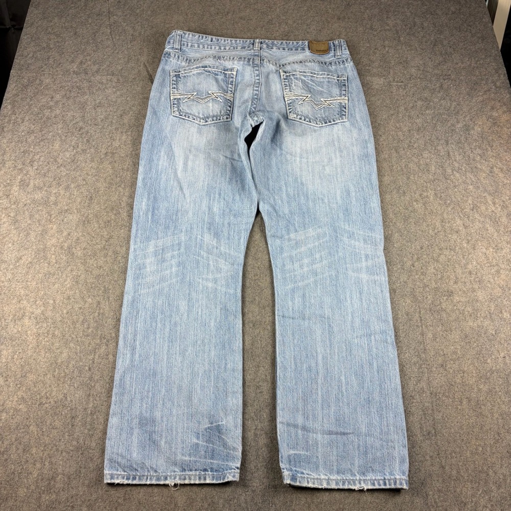 Flypaper Mens Jeans Relaxed Fit Light Wash Denim 35x30 ACTUAL Baggy Skate Grunge